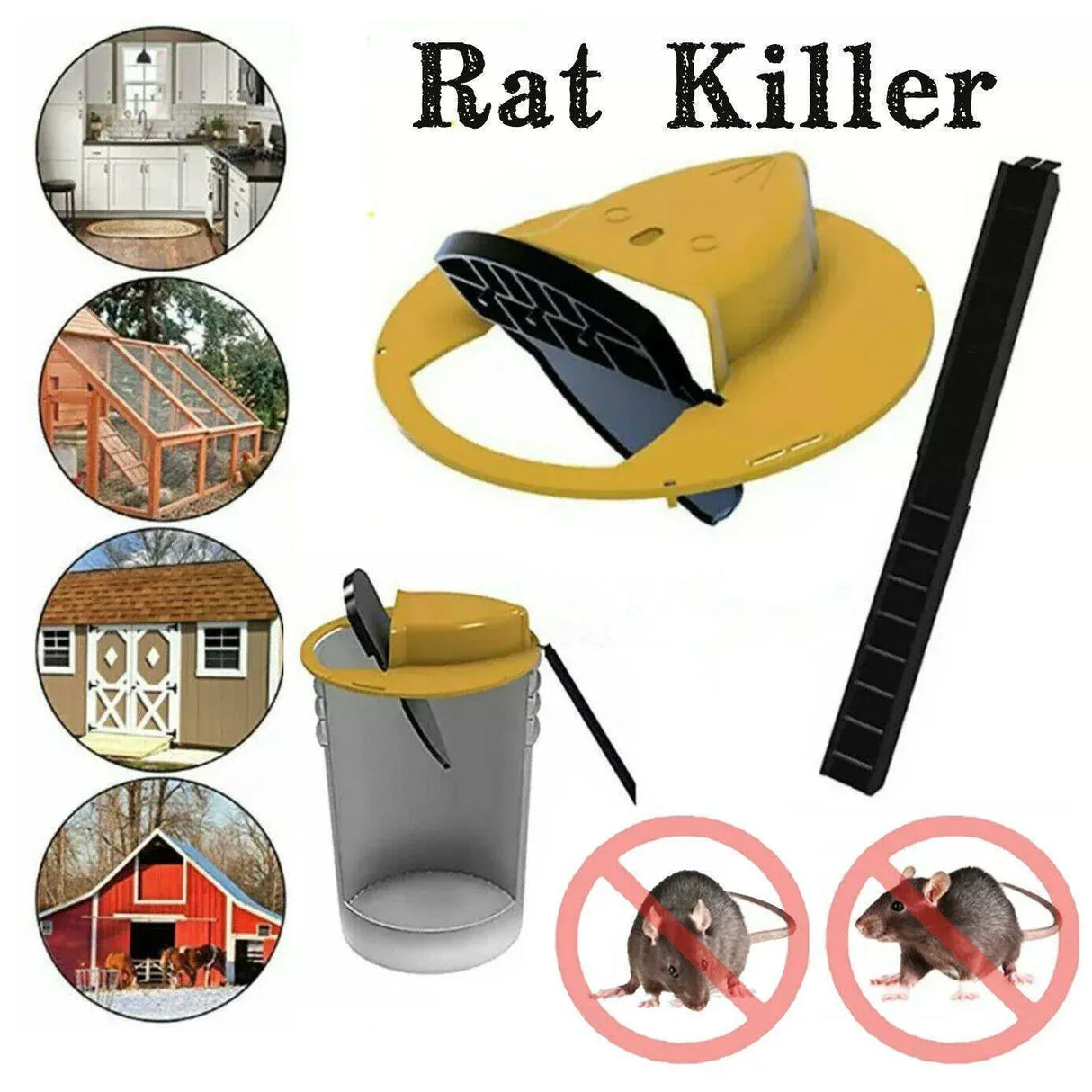 Mouse Trap Flip N Slide Bucket Lid Mouse Rat Trap With Ladder Mousetrap Catcher - Flip N Slide Bucket *1