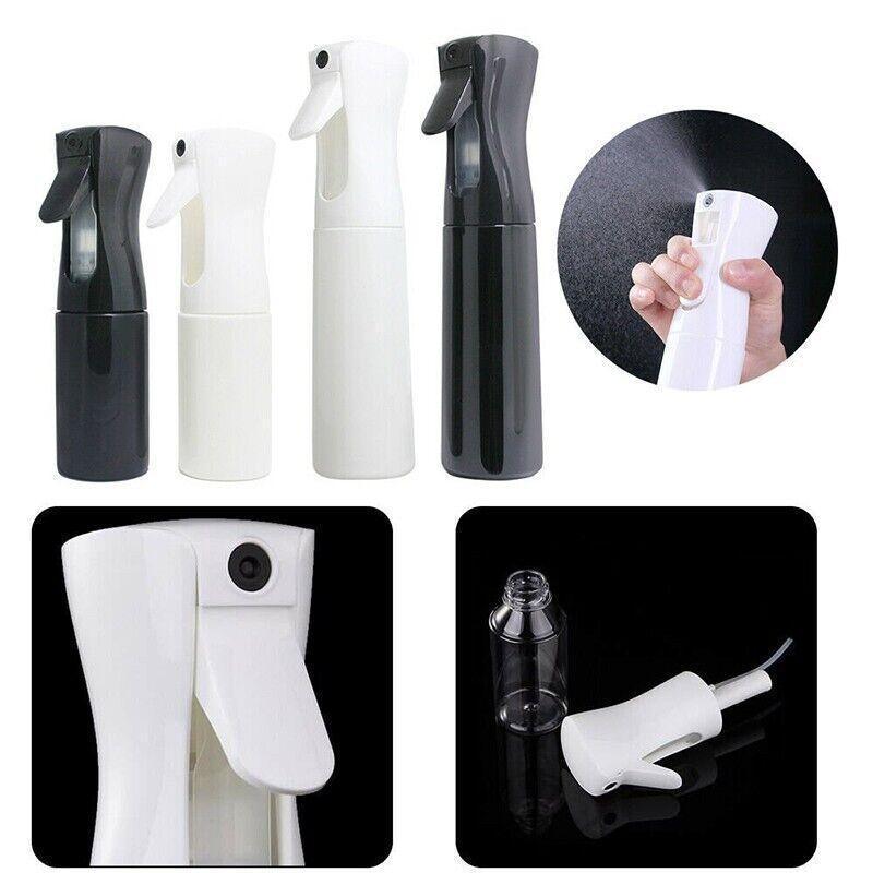 500ML Continuous Spray Bottle Ultra Fine Mist Dispenser Sanitizer Salon - Black&Transparents