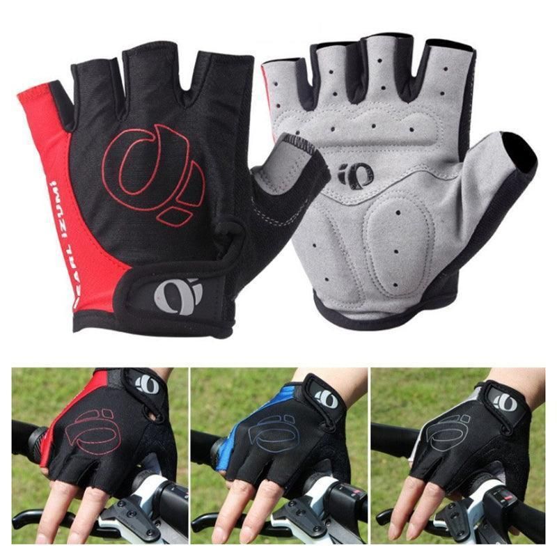 XL Size Cycling Bicycle Half Finger Bike Gloves Unisex Anti Slip Padded - Yellow