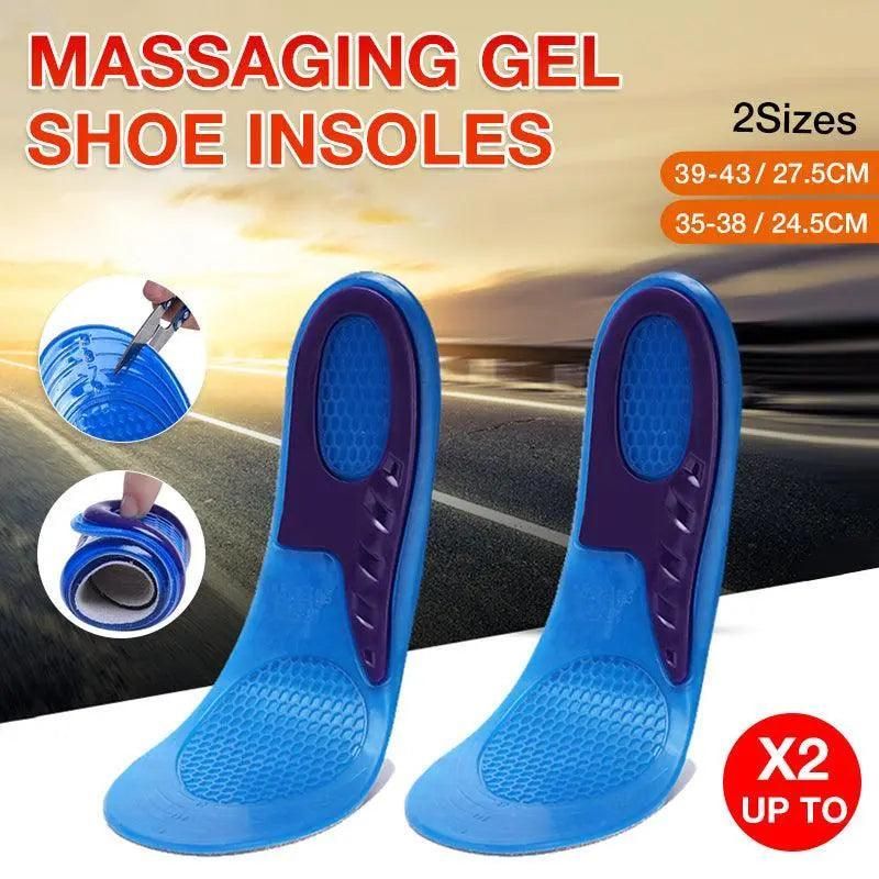 Comfort Gel Insoles with Arch Support for Flat Feet and Everyday Footwear - 1 Pair 35-38(24.5CM)