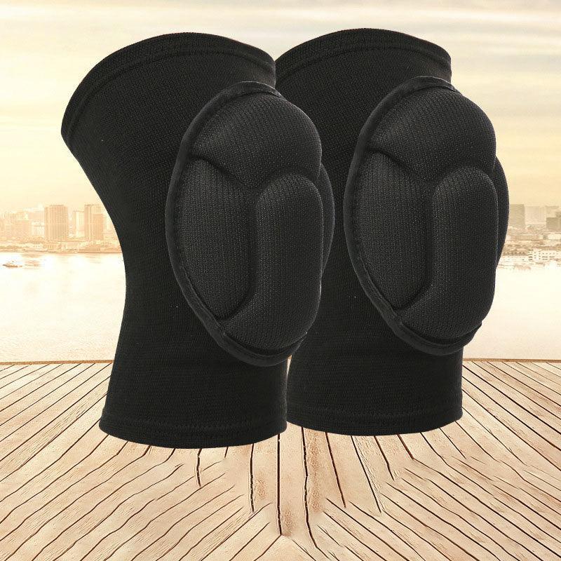 Aolikes Knee Pad Crashproof Antislip Brace Leg Sleeve Guard Protector Support - Black*1 Pair