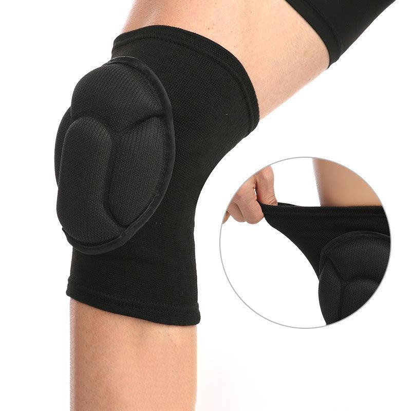 Aolikes Knee Pad Crashproof Antislip Brace Leg Sleeve Guard Protector Support - Black*1 Pair