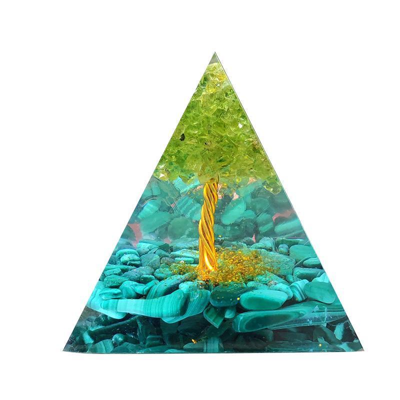 Amethyst Crystal Sphere Orgonite Pyramidamp Obsidians - Black Blue(60mmx60mm)