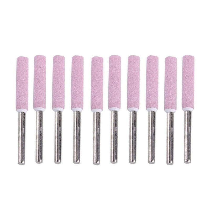10 Pack Chain Tool Sharpener Grinding Stones for Rotary Bit Kits 4/4.8/5.5mm - 3MM X 4.8MM