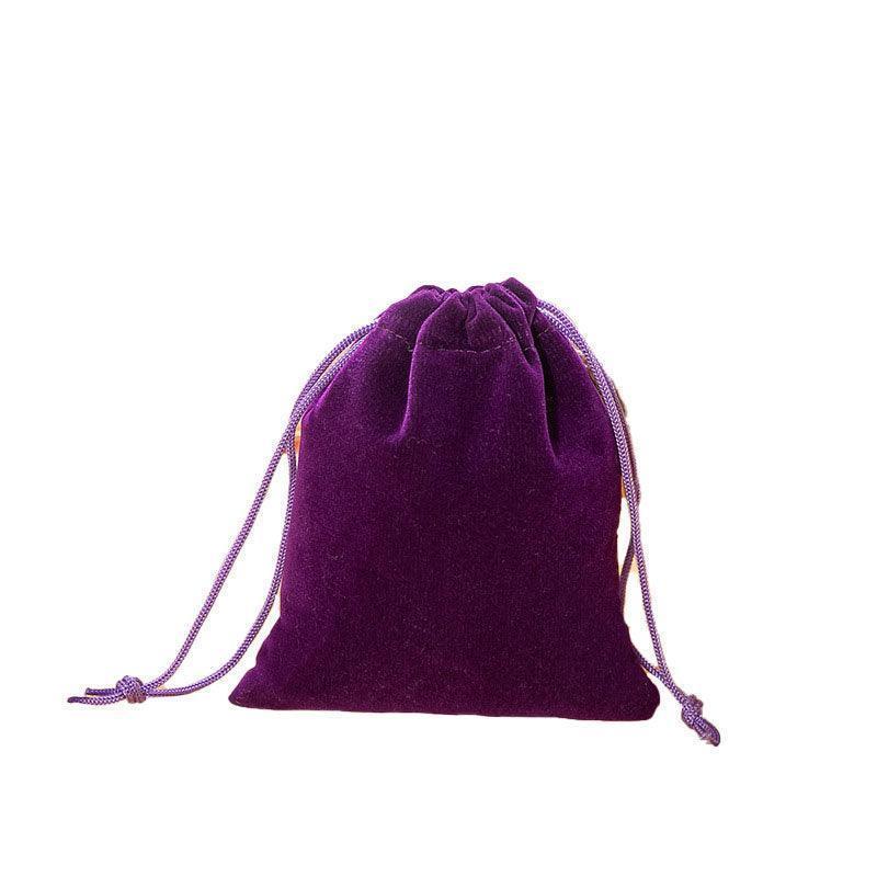 50X Small Velvet Cloth Drawstring Bags Gift Bag Jewelry Ring Pouch Earring Favor 7x9 - Purple