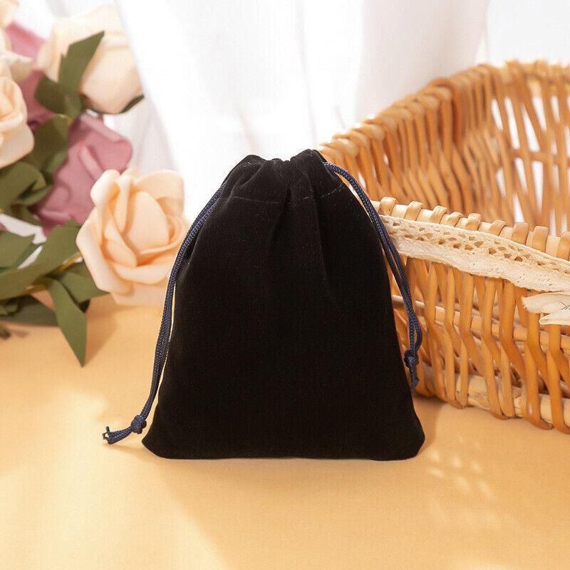 50X Small Velvet Cloth Drawstring Bags Gift Bag Jewelry Ring Pouch Earring Favor 9x12 - Purple