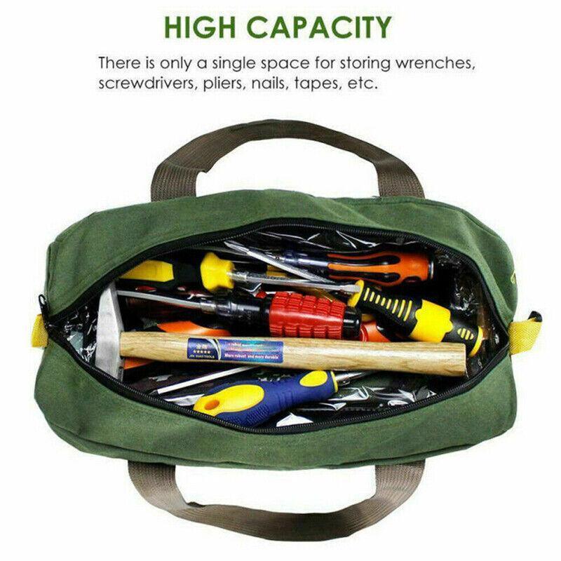S/M/L Waterproof Tool Bag Portable Storage Toolkit Hand Heavy Case Canvas Duty - L(40*15*22CM)