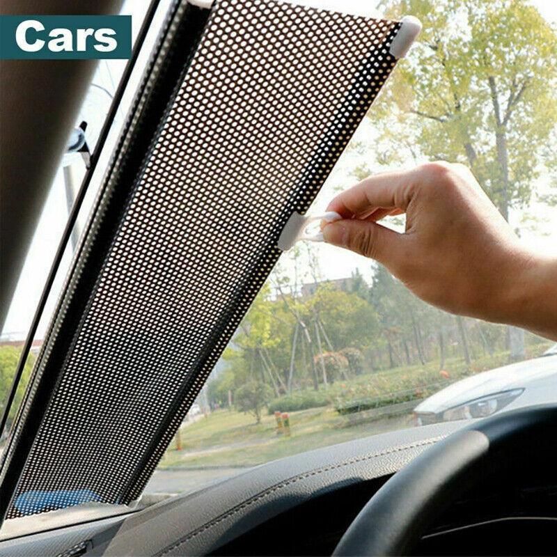 Silver Roller Blinds Suction Cup Sunshade Blackout Curtains Car Home Window Curtains - 40 X 125 CM