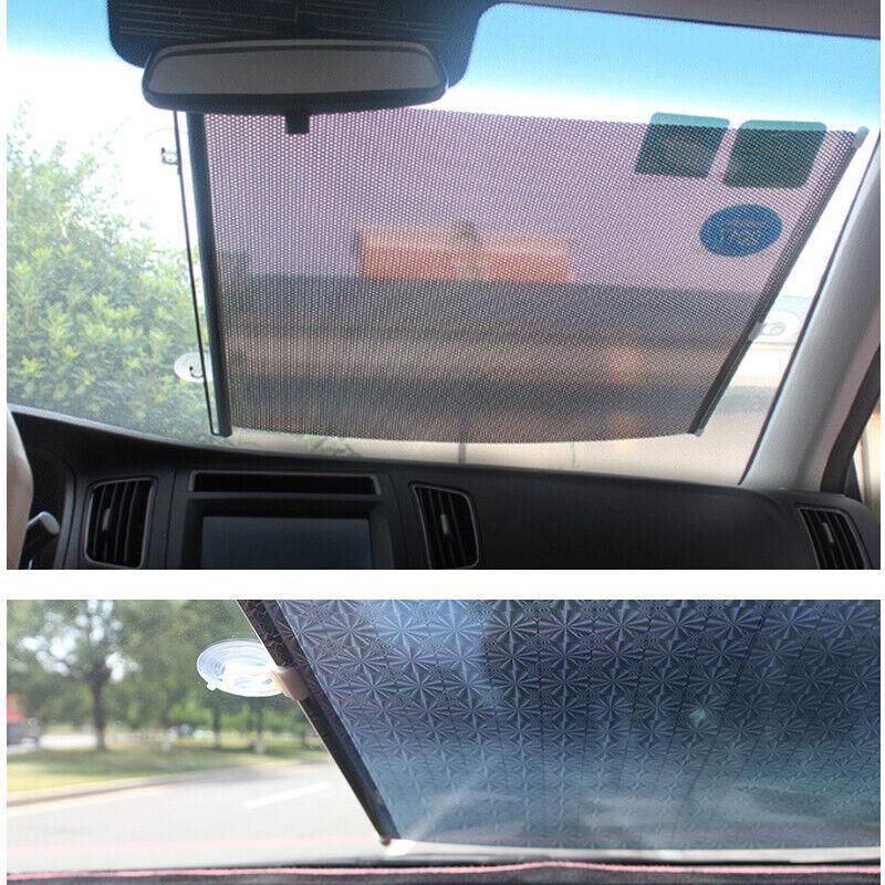 Silver Roller Blinds Suction Cup Sunshade Blackout Curtains Car Home Window Curtains - 40 X 125 CM