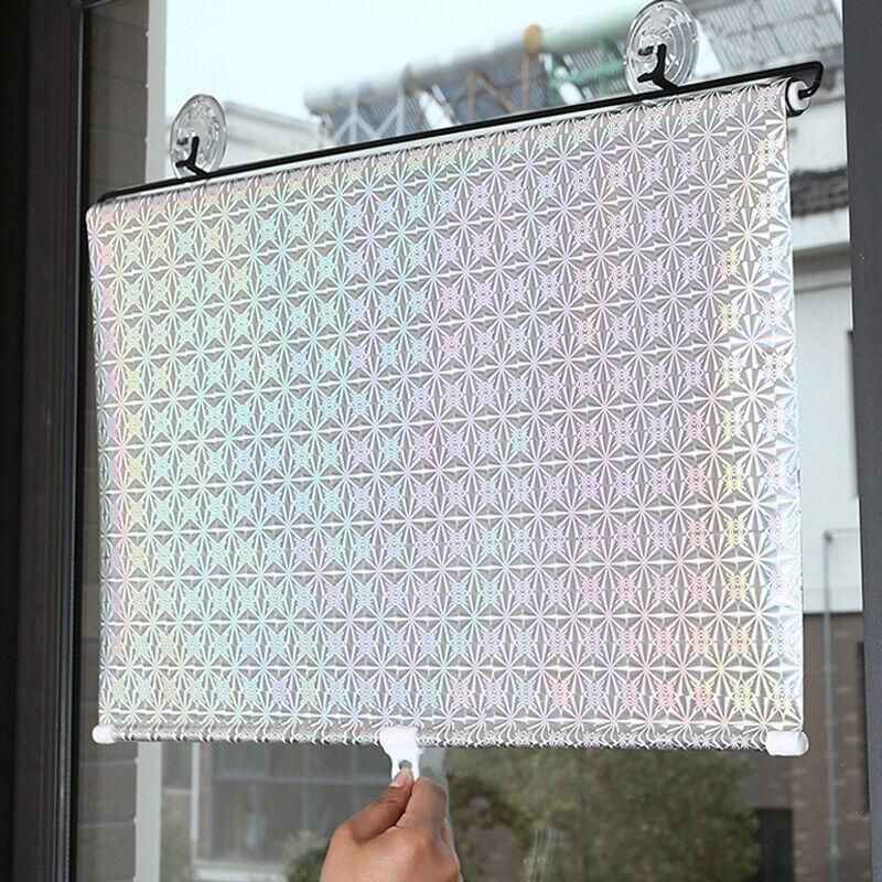 Silver Roller Blinds Suction Cup Sunshade Blackout Curtains Car Home Window Curtains - 40 X 125 CM