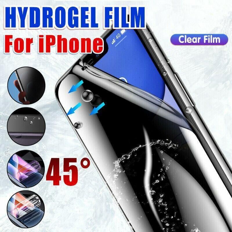 Clear Film iPhone 13 12 11 Pro Xs Max Plus Hydrogel Film Screen Protector - For iPhone 12