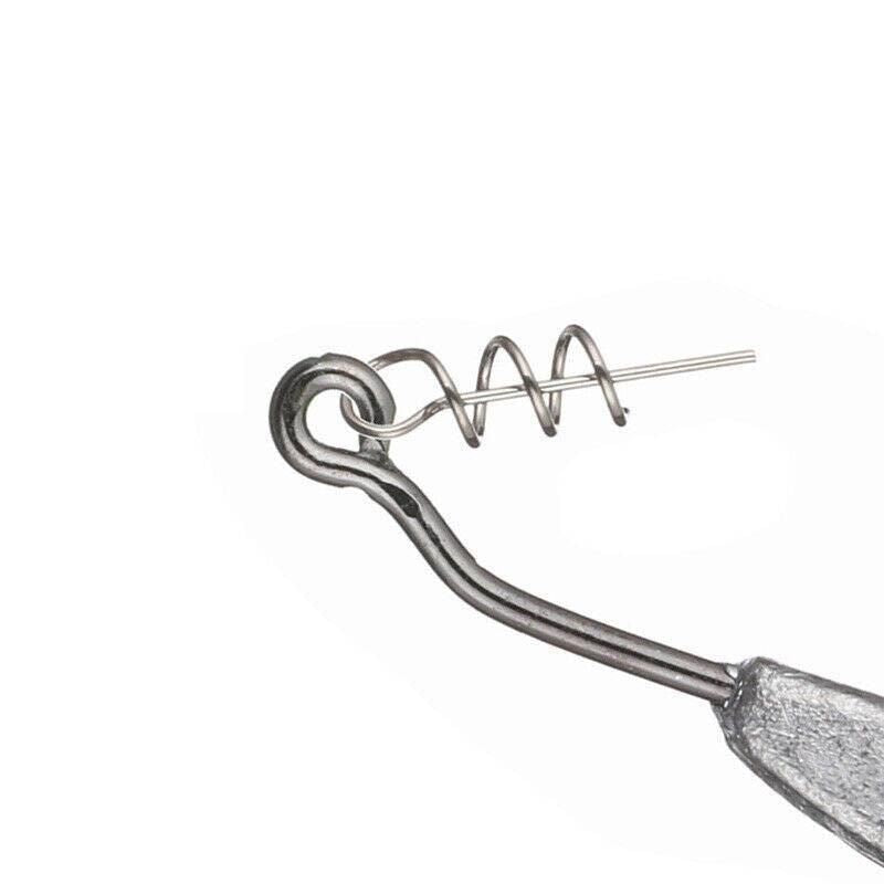 Weedless Jighead Hook Swimbait Worm Fishing Lure Wide Gap Single Barbed Spinner - 3/0#