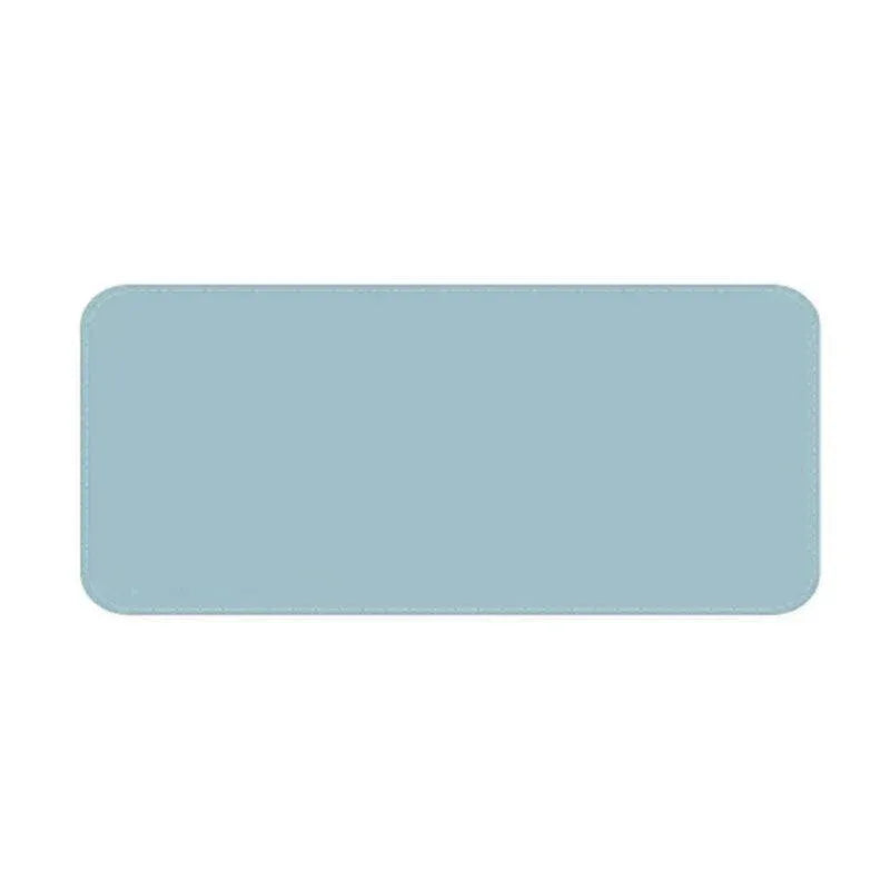 Large Leather Mouse Pad 80x40cm Desk Mat Gaming Extended Waterproof Anti Slip - Light Blue