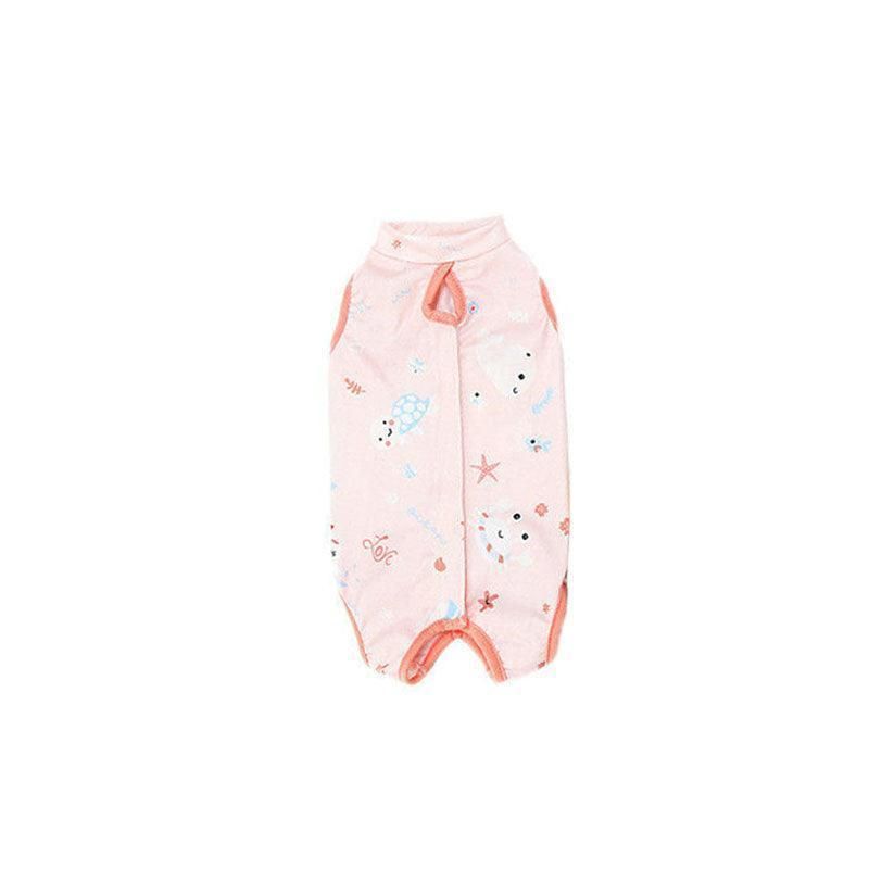 Pet Cat Postoperative Recovery Suit Pet Surgery Clothing Sterilization Weaning Pink - S( Bust: 33cm Length: 21cm)