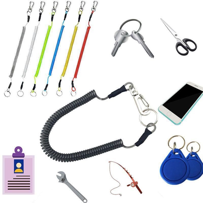 6X Fishing Lanyards Boating Ropes Kayak Secure Pliers Lip Grips Tackle Fish Tool - Black