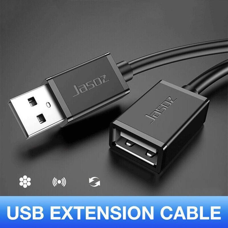 Jasoz Usb Extension Data Cable 2.0 A Male To A Female Long Cord For Laptop Pc - 1.5 m