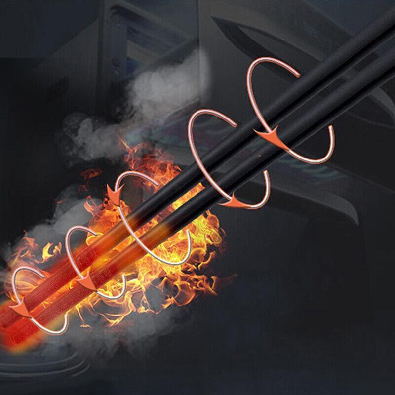 10Pairs Premium Fiberglass Reusable Chopsticks - Dishwasher Safe - Golden-1