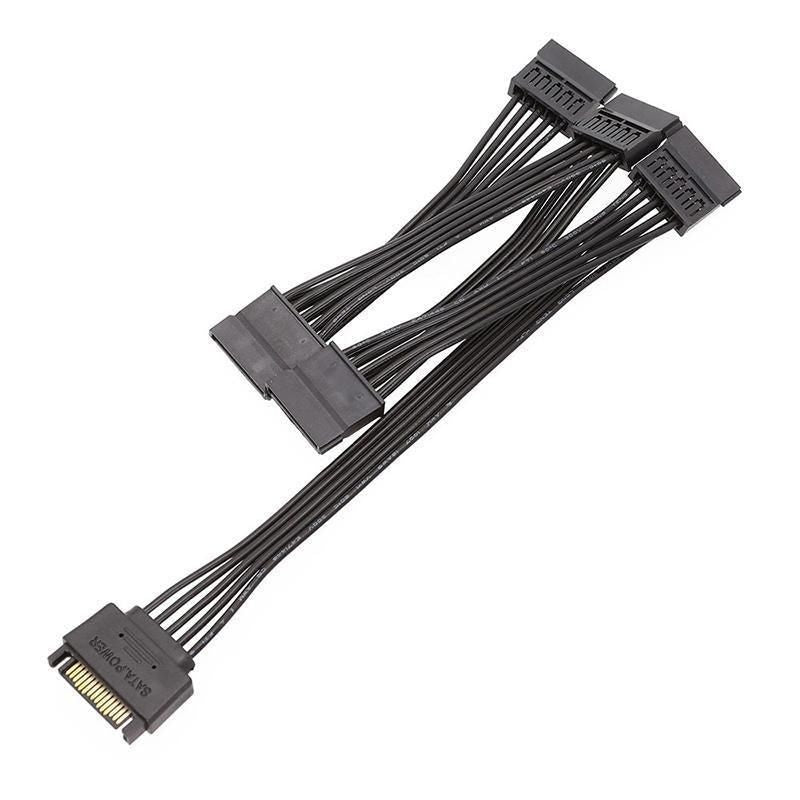 15 Pin SATA Power Splitter Cable 1 Male to 5 Female Adapter for HDD SSD Drives