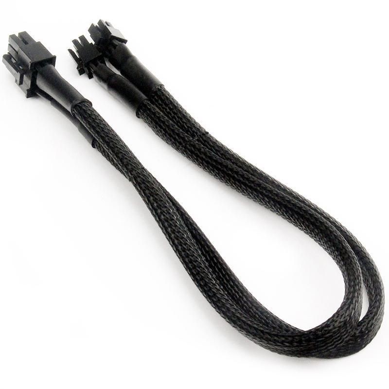 Dual Mini 6 Pin to 8 Pin PCI-E Video Card Power Cable Y Splitter 18AWG Mac Pro