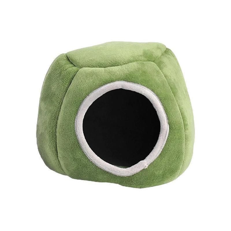 Soft Small Animal Guinea Pig Cozy Warm Pet Tent Hamster House Hideout Cave Bed - Green-Stump