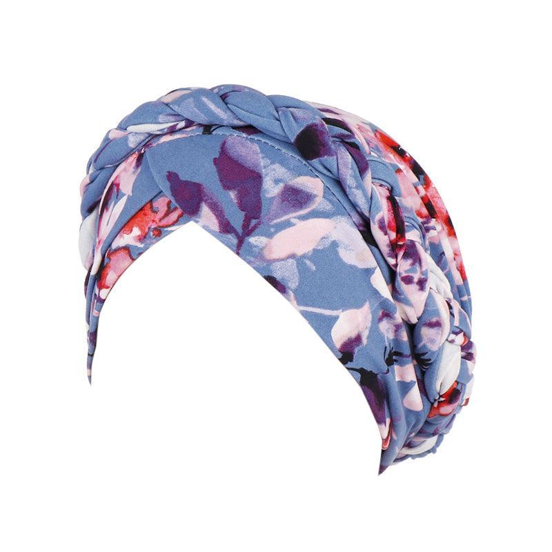 Women Floral Turban Head Wrap Cap Comfortable Chemo Headscarf Headwear - Beige zebra print