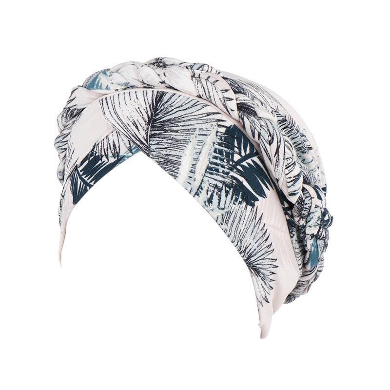 Women Floral Turban Head Wrap Cap Comfortable Chemo Headscarf Headwear - Beige zebra print