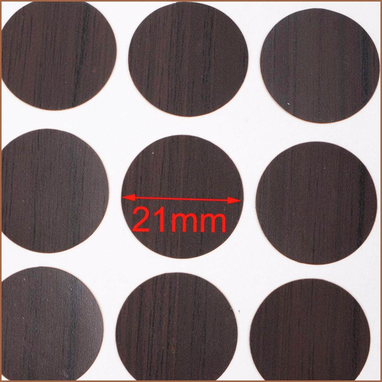 54 X Self Adhesive Decorative Screw Cover Caps Holes Cams Furniture Kitchen 20mm - PC 002