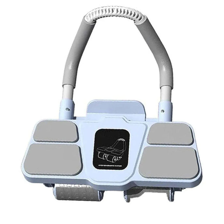 Four Wheel Abdominal Roller Automatic Rebound Ab Machine Home Fitness Equipment - Blue