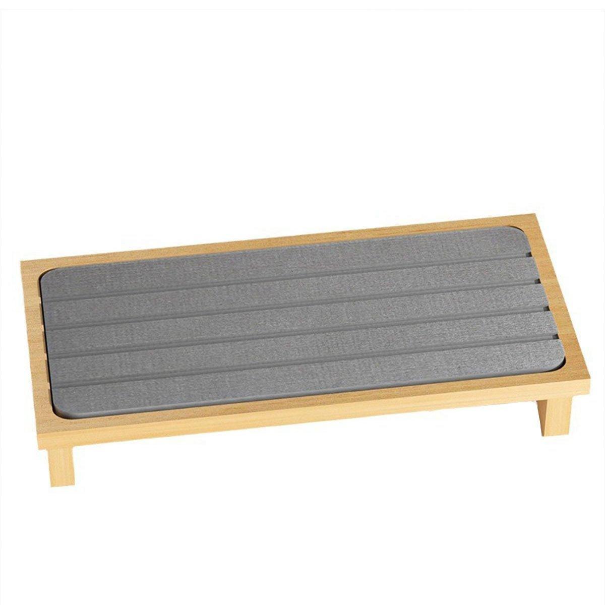 Countertop Absorbent Drainage Mat Sink Splash Pad Bathroom Tray Water Catcher - White