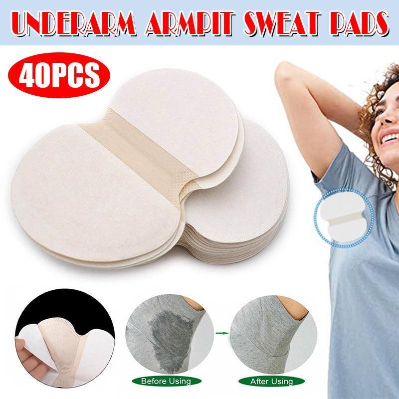 40Pcs Underarm Armpit Sweat Pads Stickers Summer Shield Guard Absorbing White Au