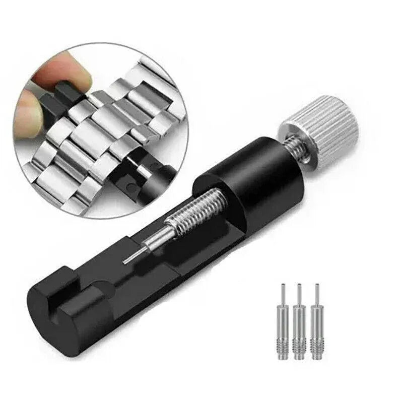 Metal Adjustable Watch Band Bracelet Repair Tool Link Pin Remover 6 Replace Pins