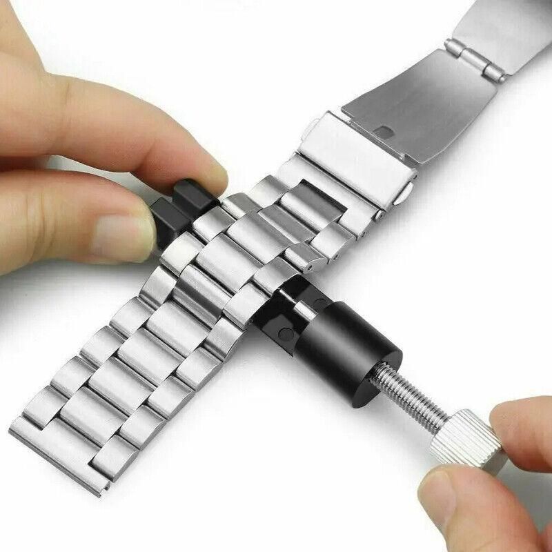 Metal Adjustable Watch Band Bracelet Repair Tool Link Pin Remover 6 Replace Pins