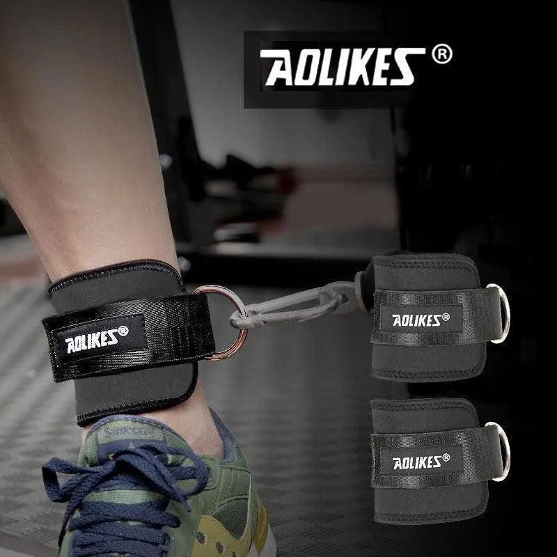 Aolikes Weight Lifting Ankle D-Ring Strap Cable Kickbacks Attachment Gym Leg - Left+Right