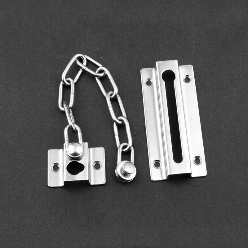 Security Door Chain Home Office Lock Guard Latch Stainless Sliding Fastener