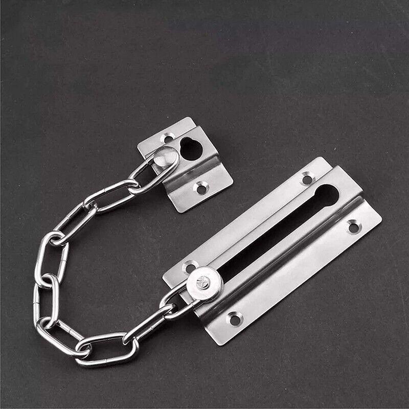 Security Door Chain Home Office Lock Guard Latch Stainless Sliding Fastener