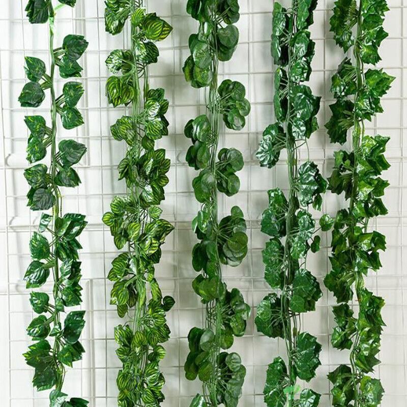 12 X 2M Artificial Ivy Vine Fake Foliage Flower Hanging Leaf Garland Plant Party - Watermelon Leaves