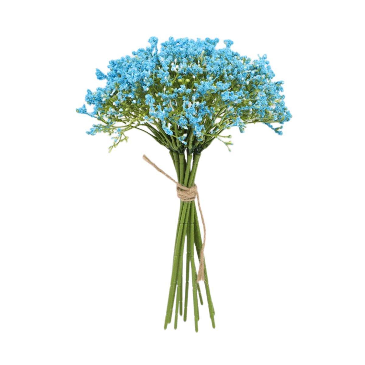 16pcs Artificial Foam Full Star Flowers Wedding Bouquet Home Decor Simulation - Blue