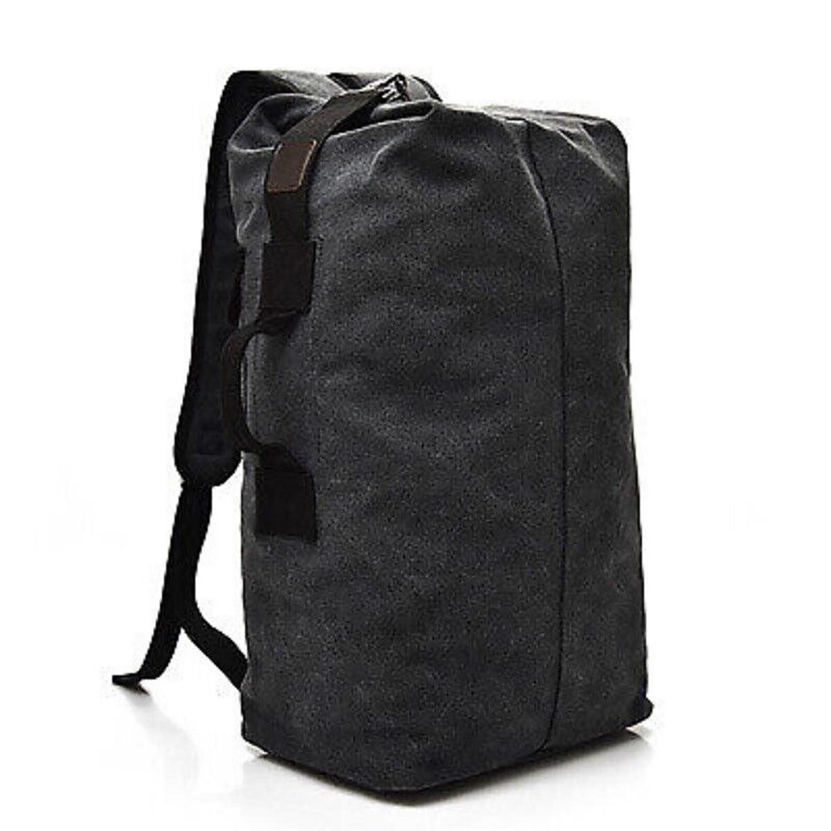 Large Capacity Travel Backpack for Men Outdoor Sports Bag Canvas Rucksack - Khaki-Small
