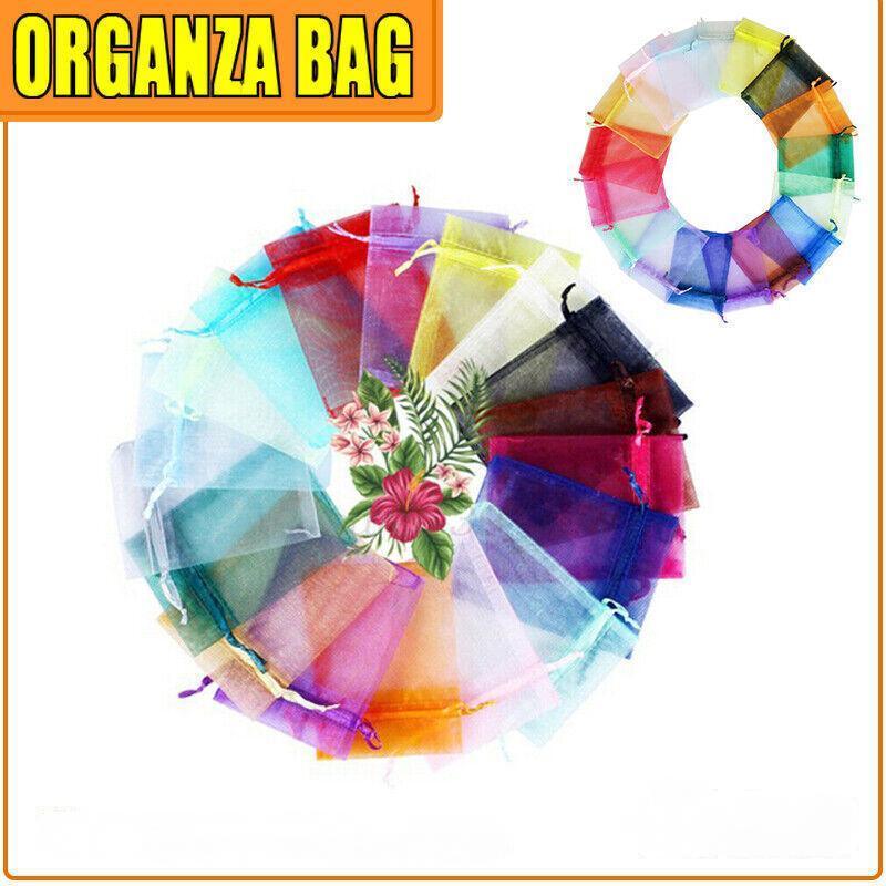 Organza Bag Sheer Bags Jewellery Wedding Candy Packaging Sheer Bags 10*15 cm - Yellow