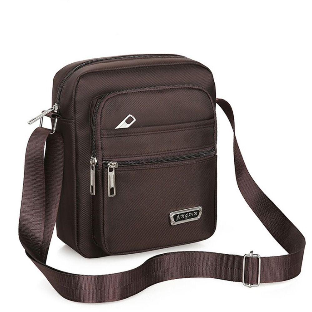 Mens Crossbody Shoulder Bag Travel Messenger Bag Casual Handbag for Boys and Men - Green-6 zippers
