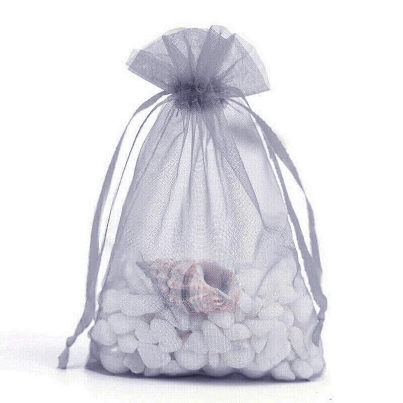 50PCS Organza Bag Sheer Bags Jewellery Wedding Candy Packaging Sheer Bags 9*12 cm - Red/50PCS