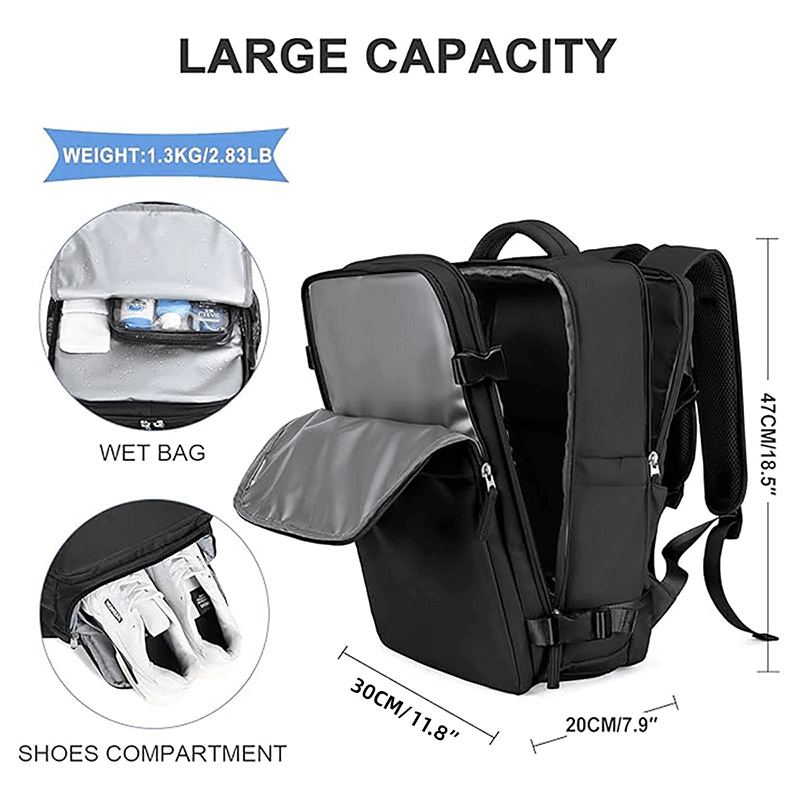 Waterproof Travel Backpack Outdoor Sports Shoulder Bag Hiking Camping Daypack - Purple