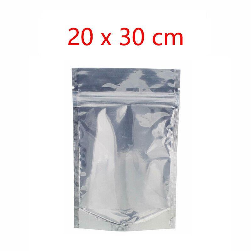 Clear Aluminum Foil Mylar Stand Up Retail Bags Zip Lock Pouches Pouch Packaging - 15*22+4CM-50PCS