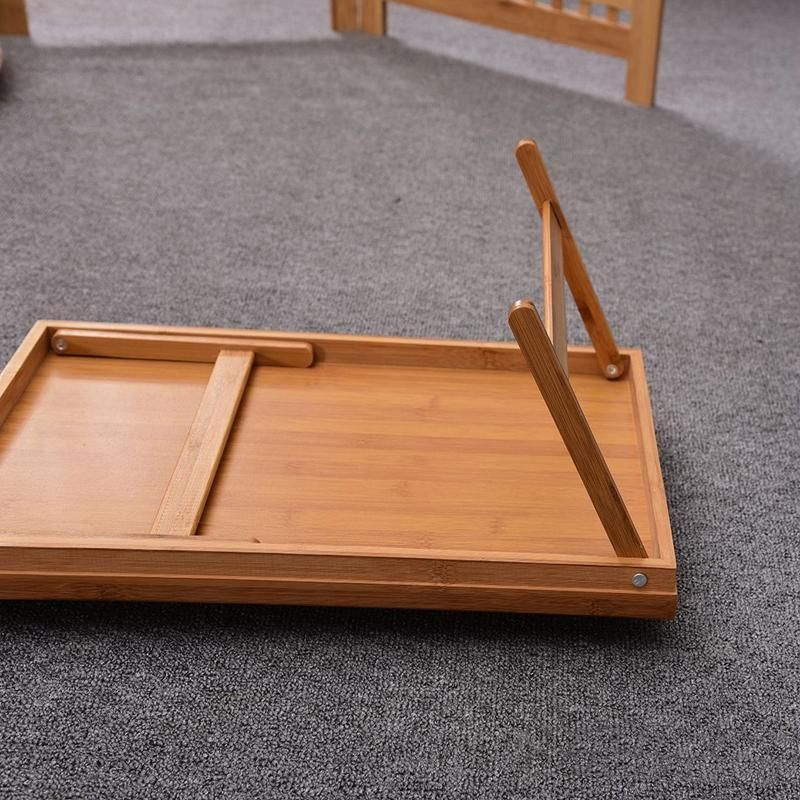 Wooden Bamboo Folding Tray Bamboo Fold Up Lap Tray Tea Coffee Table Breakfast