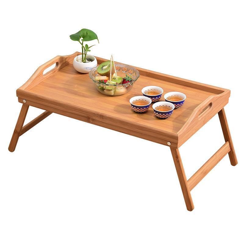 Wooden Bamboo Folding Tray Bamboo Fold Up Lap Tray Tea Coffee Table Breakfast