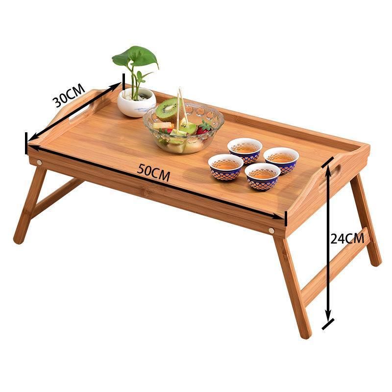 Wooden Bamboo Folding Tray Bamboo Fold Up Lap Tray Tea Coffee Table Breakfast