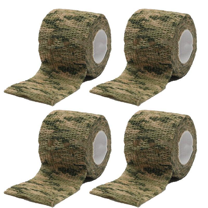 4 Roll Tape Army Camo Wrap Rifle Gun Shooting Hunting Camouflage Stealth Webbing - ACU Camouflage