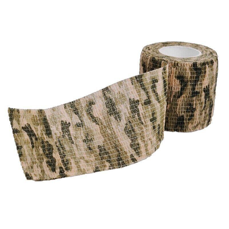 4 Roll Tape Army Camo Wrap Rifle Gun Shooting Hunting Camouflage Stealth Webbing - Desert Camouflage