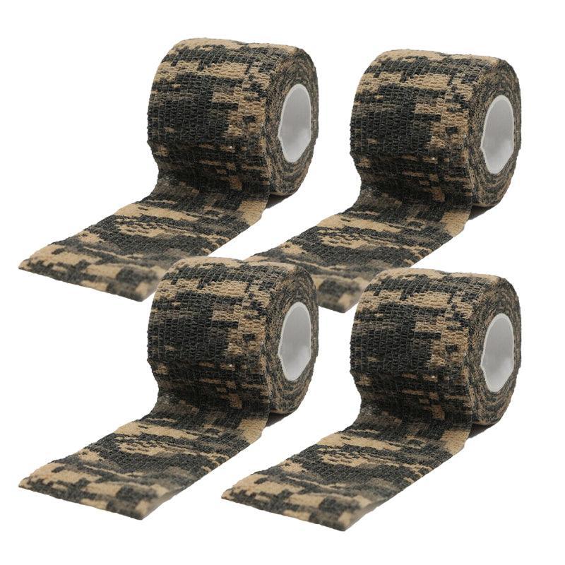 4 Roll Tape Army Camo Wrap Rifle Gun Shooting Hunting Camouflage Stealth Webbing - Grass Camouflage