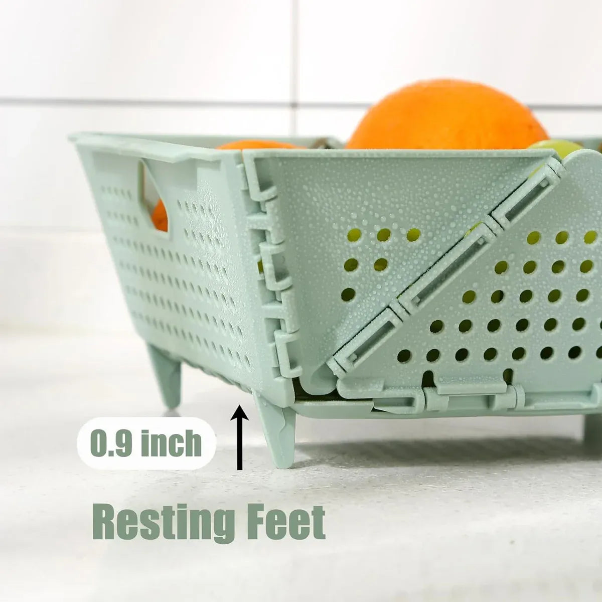 Collapsible Vegetable Washing Basket Foldable for Kitchen Sink